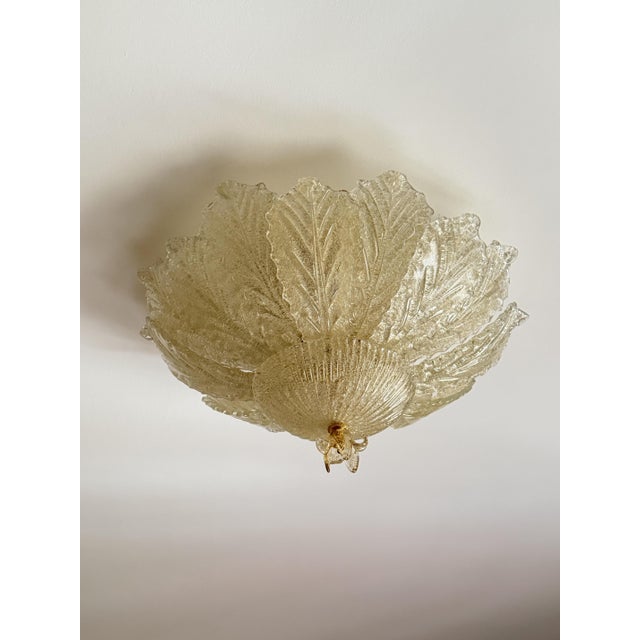 Barovier & Toso Venetian Murano Glass Hanging Lamp in the style of Barovier & Toso, 1980s For Sale - Image 4 of 13