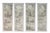 A Retro Chinoiserie-Style Gray-Toned Decorative Mural (Four-Panel Painting) For Sale - Image 12 of 14