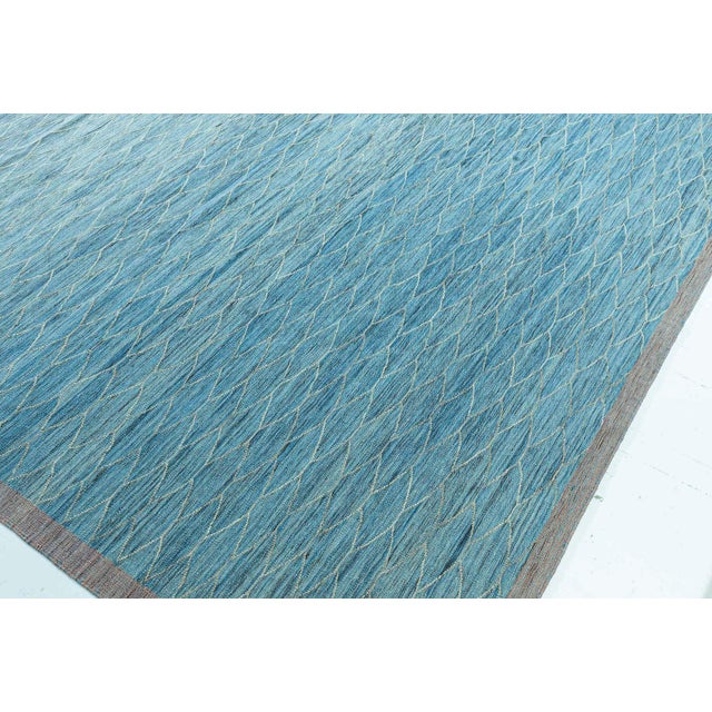 Contemporary Large Kilim Blue Rug by Doris Leslie Blau For Sale - Image 4 of 7