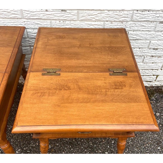 Vintage Mid Century HeywoodWakefield Dough Box Flip Too End Tables