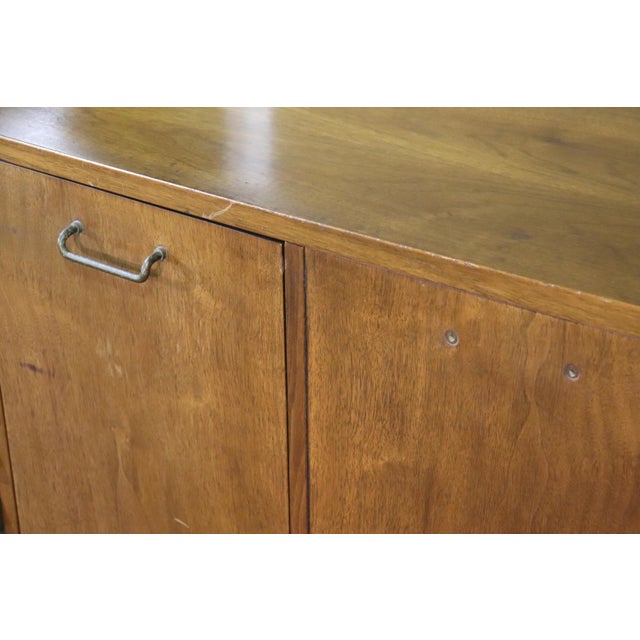 Burnt Umber Mid 20th Century Merton Gershun Designed Dresser w/ Louvered Front For Sale - Image 8 of 12