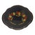 Antique Victorian Hand Painted Black Lacquered Tin Toleware Tray For Sale