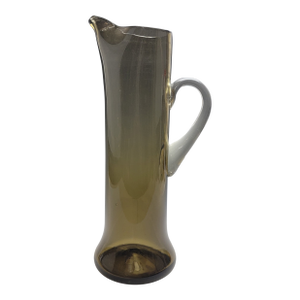 Bischoff #719 Charcoal Glass Pitcher, 1959 Catalog Color 14.5"