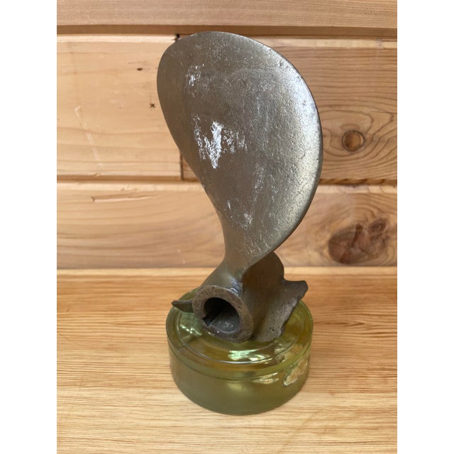 Vintage Bronze Boat Propeller Nautical Presentation Sculpture For Sale - Image 4 of 9