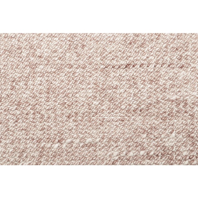 Rug & Kilim Contemporary Dhurrie Gift-Sized Beige & Ivory Wool Rug by Rug & Kilim India For Sale - Image 4 of 5