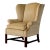 Wingback Armchair With Custom Herringbone Upholstery For Sale