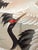 Wood Pair of Vintage Japanese Hand-Painted Silk Crane Paintings, Signed, 45" For Sale - Image 7 of 16