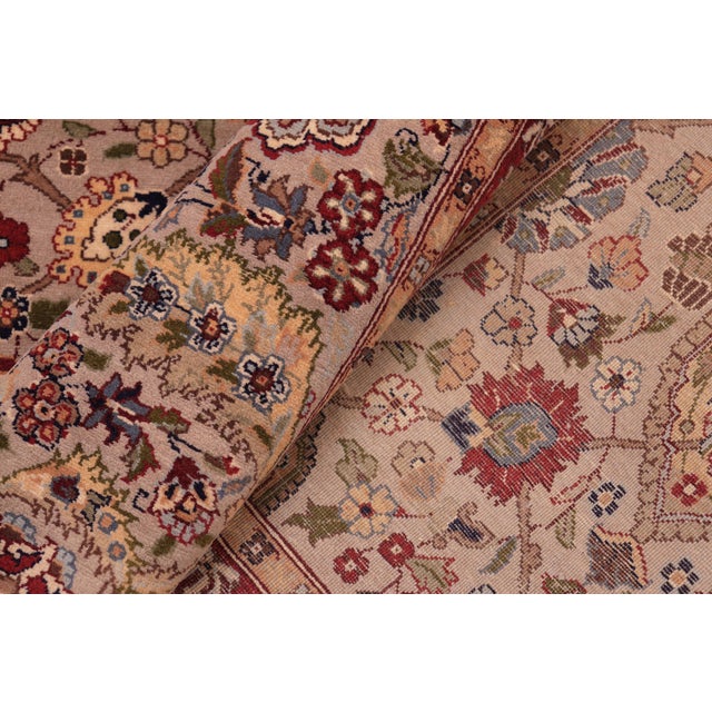 Textile Shabby Chic Floral 1990's Pak-Persian Gray/Red Wool Rug - 8'1'' X 10'4'' For Sale - Image 7 of 9
