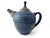 Blue Vintage Blue Stoneware Pottery Teapot, Signed For Sale - Image 8 of 11