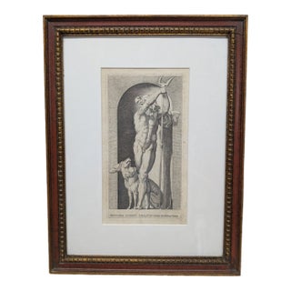 1500s "Pluto (After Il Rosso)" Engraving by Gian Jacopo Caraglio For Sale