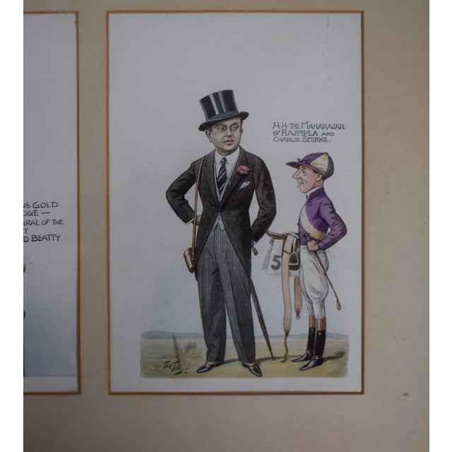 Each Card Sz: 6"H x 4"W Frame Sz:16 5/8"H x 12"W Images include: His Majesty King George V and Freddie Fox Rt Hon J.H....