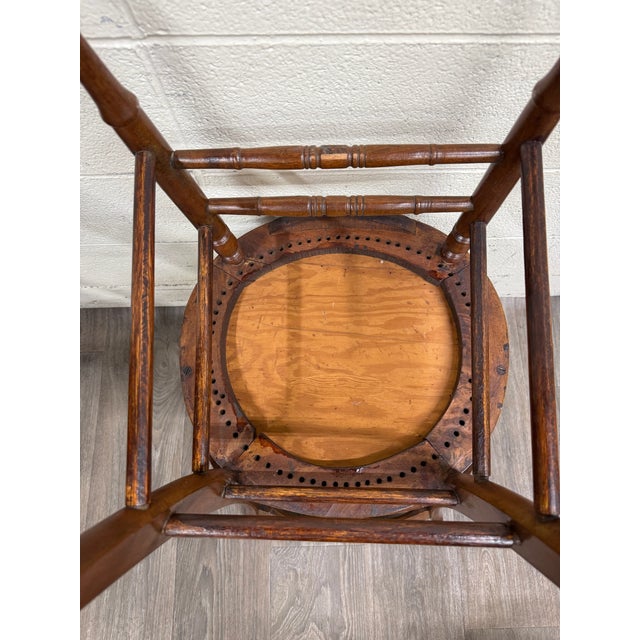 Antique Victorian Eastlake Style Walnut and Needlepoint Armchairs - Set of 4 For Sale - Image 10 of 10