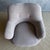 Gray Mid Century Style Swivel Chair in Ecorcé Stone Washed Linen For Sale - Image 8 of 10