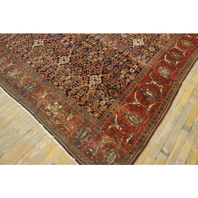 Textile Late 19th Century Persian Sarouk Farahan Carpet ( 8' 4" x 9' 4" - 254 x 384 ) For Sale - Image 7 of 12