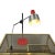 Red Metal & Aluminium Table Lamp from Stilnovo, Italy, 1960s For Sale - Image 3 of 9