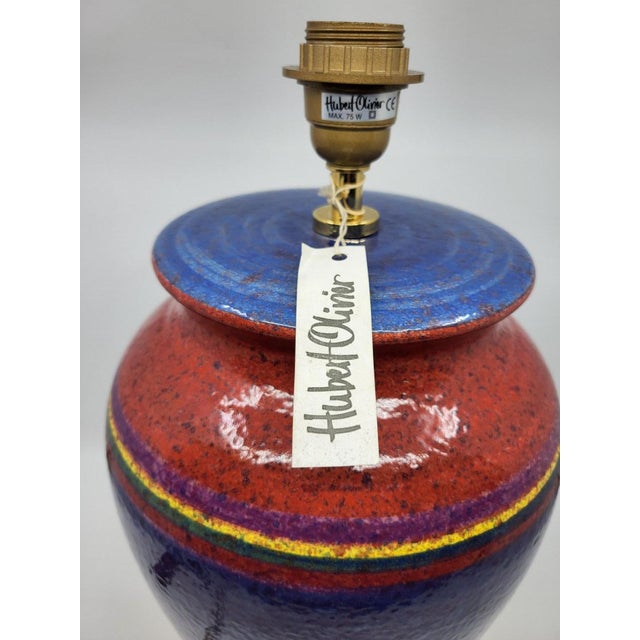 Ceramic Lamp by Hubert Olivier, France, 1980 For Sale - Image 3 of 17