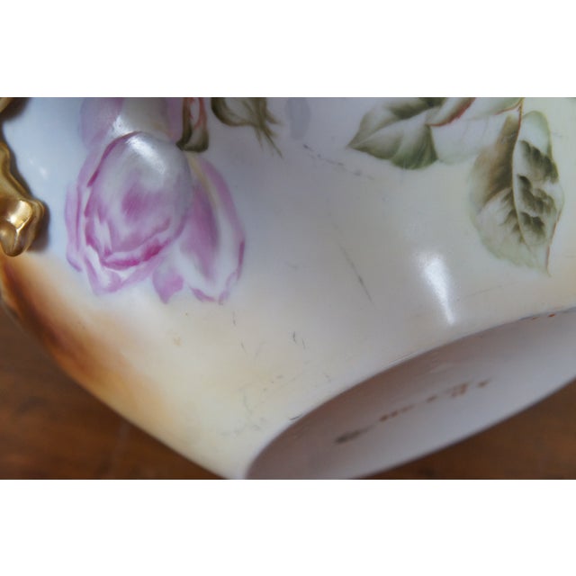 Antique D&Co Limoges France Lion Handle Cachepot Jardiniere Urn Planter