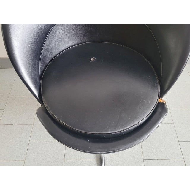 1960s Vintage Cone Chair in Steel and Skaî by Verner Panton, 1960s For Sale - Image 5 of 15