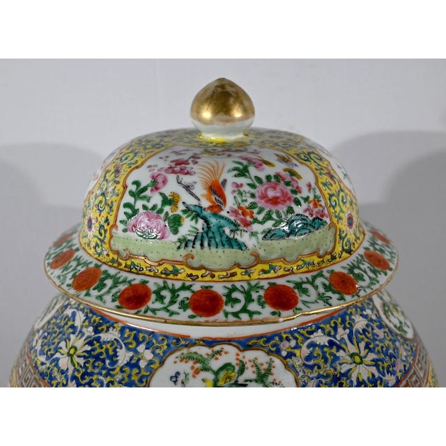 Yellow Antique Porcelain Potiche, 1890s For Sale - Image 8 of 18