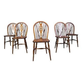 Vintage Dining Chairs from Ercol, 1950s, Set of 5 For Sale