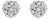 .925 Sterling Silver 1/10 cttw Prong Set Round-Cut Trio Diamond Stud Earrings (I-J Color, I3 Clarity) For Sale