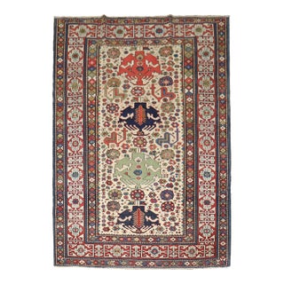 Ivory 19th Century Caucasian Rug no. j5245 For Sale