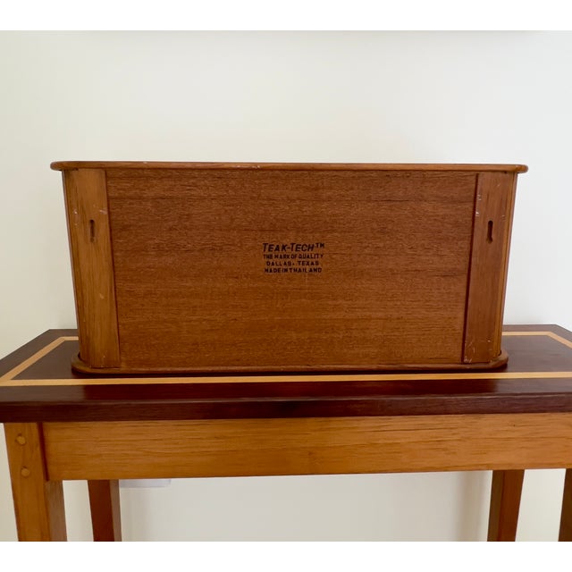 1970s Tambour Door Mini-Credenza Box by Teak-Tech For Sale - Image 4 of 6