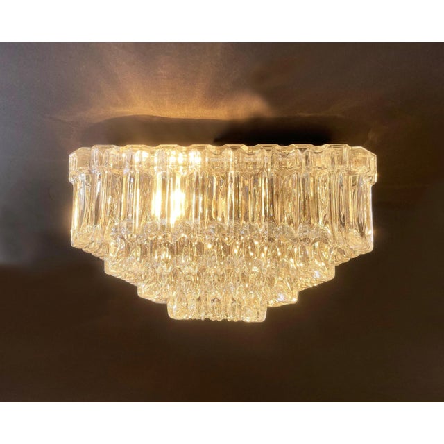 Large Ceiling Lamp in Crystal Cluster by Helena Tynell for Limburger Leuchten, Germany, 1960s For Sale - Image 12 of 12