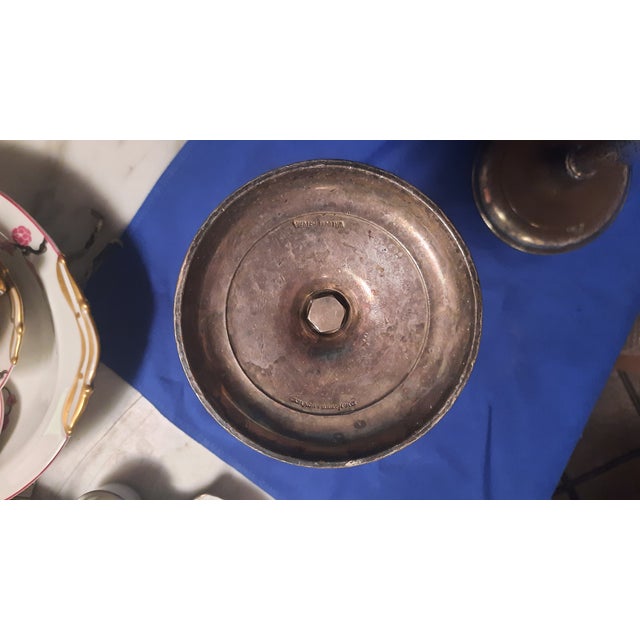 Vintage Waldorf Astoria d.w. Haber & Son Ny Pair of Candlestick Holders For Sale In New York - Image 6 of 6