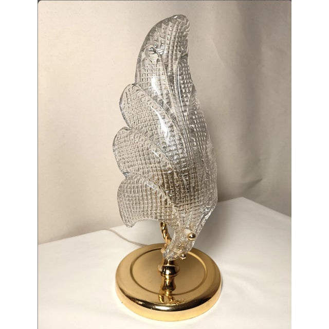 Brass Lamps in Murano Glass from Barovier, Set of 2 For Sale - Image 6 of 9