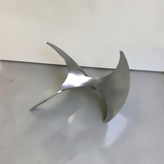 Metal 1970s Aluminum Propeller Coffee Table by Knut Hesterberg For Sale - Image 7 of 12