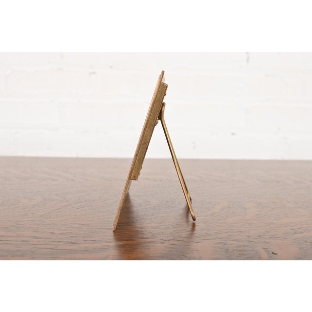 Bronze Tiffany Studios New York Adam Bronze Doré and Enamel Desk Calendar Frame or Picture Frame For Sale - Image 8 of 12