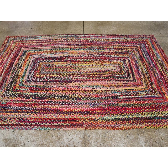 Galerie Shabab Collection Mid-20th Century Handmade American Braided Accent Rug For Sale - Image 4 of 8