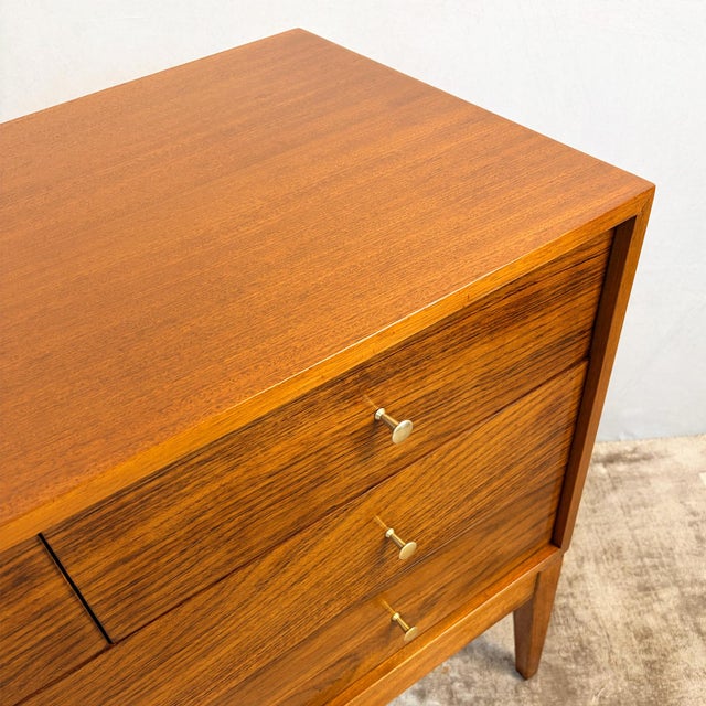 Wood M Range Chest of Drawers in Walnut by Peter Hayward for Uniflex, 1960s For Sale - Image 7 of 13