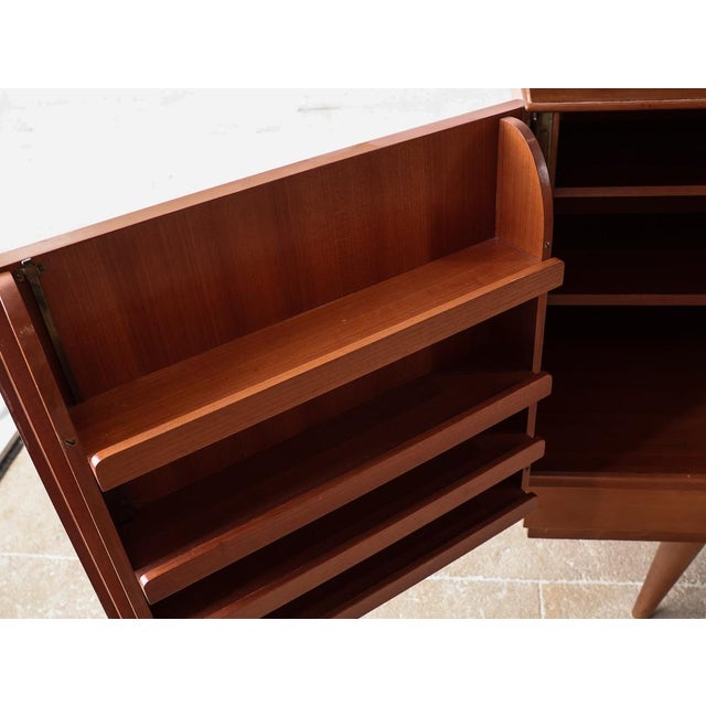 Brown Mid-Century Modern Teak Sideboard by Gaston Poisson, 1960s For Sale - Image 8 of 16