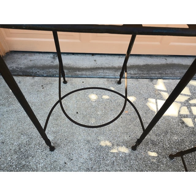 Arhaus Metal Garden Dining Armchairs Set of 3 Chairish