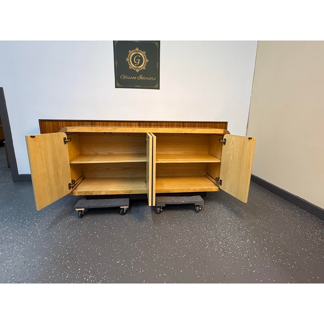 Brown 1970s Henredon Scene Two Collection Burled Olive Wood Credenza For Sale - Image 8 of 12