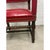 Offered is a vintage candy apple red upholstered British colonial style accent chair with carved legs and nailhead trim....