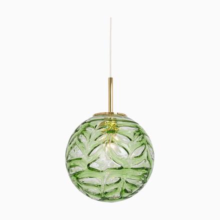 Large Green Murano Ball Pendant Light from Doria, Germany, 1970s For Sale - Image 10 of 10