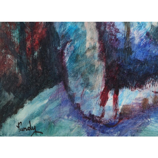 Artist: Donald Roy Purdy, American (1924 - ) Title: Blue Dress Year: circa 1962 Medium: Oil on Masonite, signed l.l. Size:...