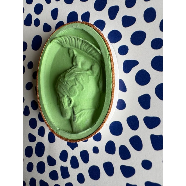 2025 Marin Montagut Parisian Large Green Intaglio Plaster Grand Tour Replica, Framed For Sale - Image 4 of 10