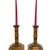 Pair Antique Italian Marquetry Inlaid Wood Candlestick Holders With Octagonal Base For Sale - Image 16 of 18