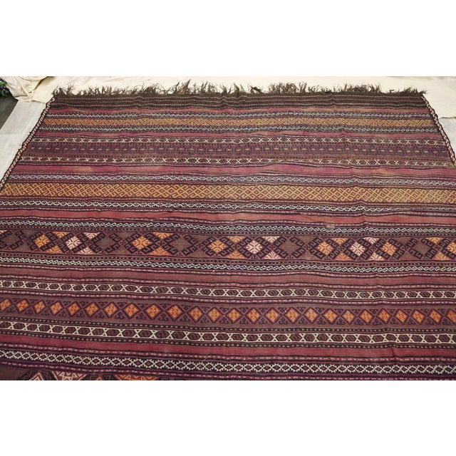 Vintage Nomadic Turkmen Sarma Kilim Rug, 1920s For Sale - Image 11 of 18