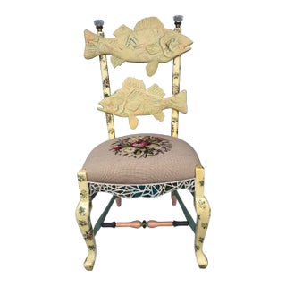 1980s Mackenzie-Childs Fish Chair For Sale