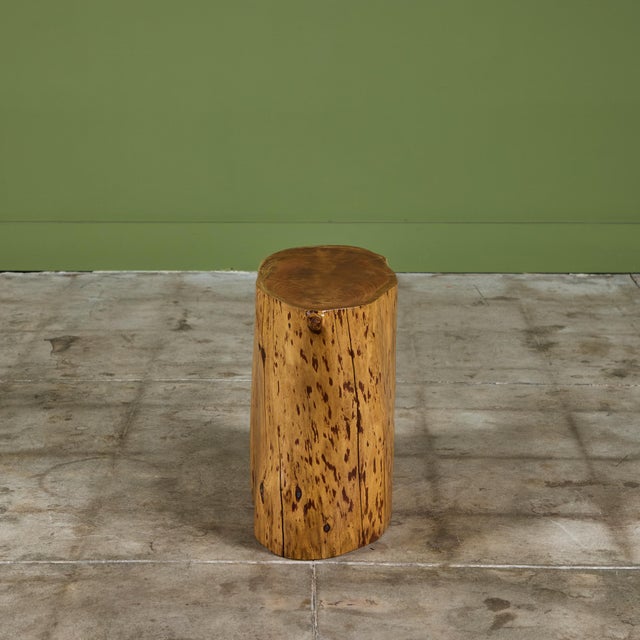 Cypress Wood Stump Side Table or Stool | Chairish