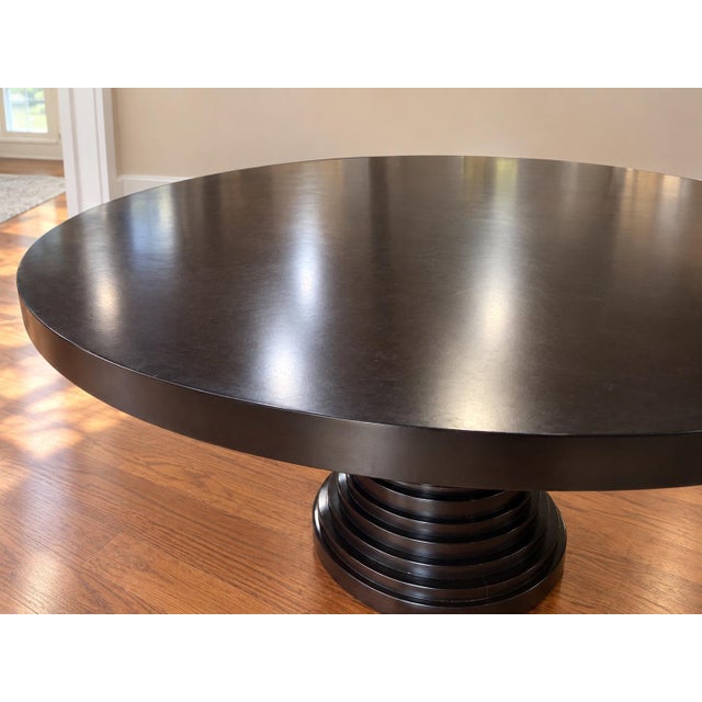 2020s Hammer Fine Furniture "Ibiza" 54" Round Pedestal Dining Table - New/Near Mint For Sale - Image 5 of 8