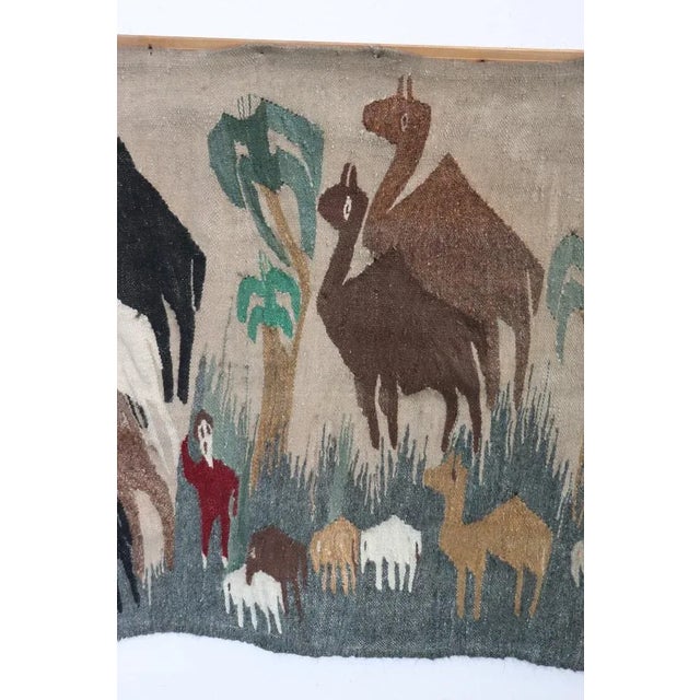 Handmade Egyptian Wall Tapestry or Wall Rug, 1950s For Sale - Image 4 of 8