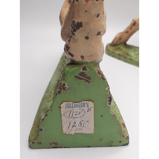 Cream Hubley Cast Iron Leaping Gazelle Bookends For Sale - Image 8 of 13