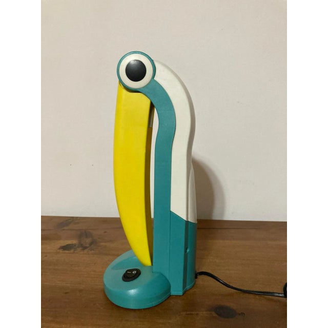Modern Vintage Children's Tucan Table Lamp attributed to H.T. Huang, 1980s For Sale - Image 3 of 9
