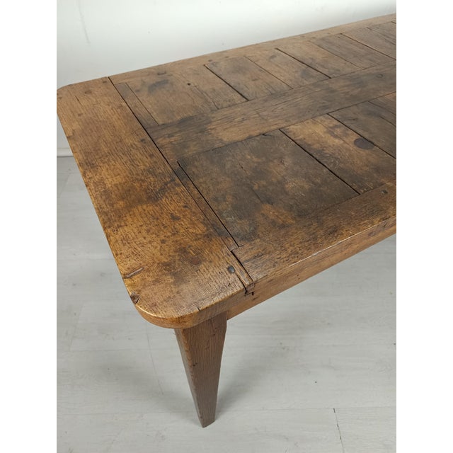 Rustic Oak Farm Table, 1890s For Sale - Image 16 of 18